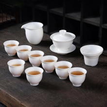 羊脂玉瓷茶具套组高档茶具套装