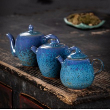 钧瓷窑变茶壶浮翠蓝玉茶壶