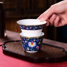 成艺陶瓷茶滤珐琅彩茶漏茶叶过滤网
